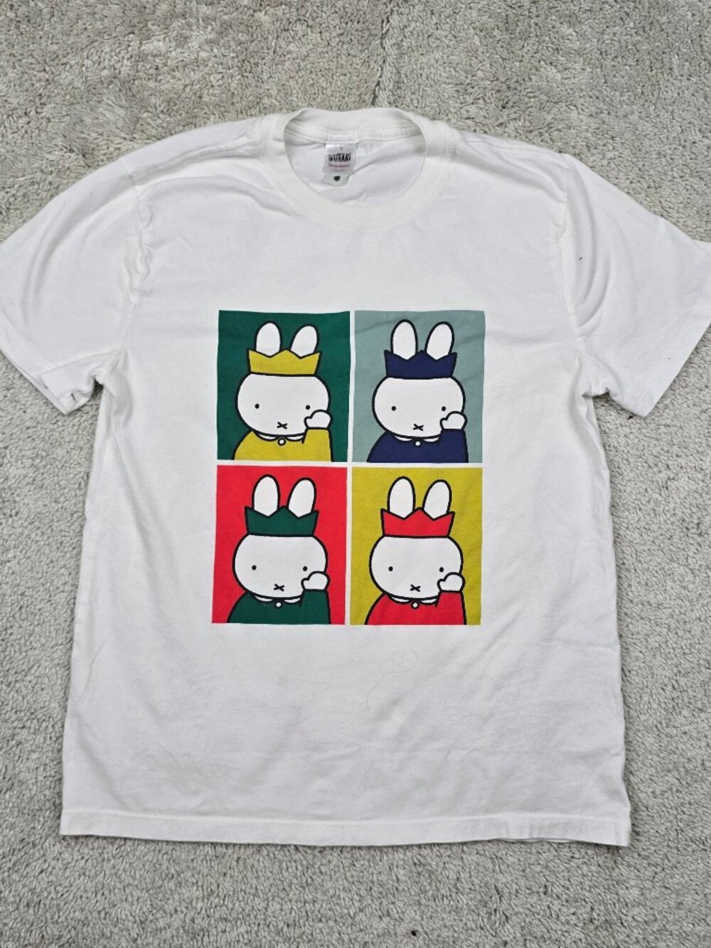 Miffy Blue Bunny Striped Shirt Uniqlo Women US Size Medium M Hanna Anderson USA